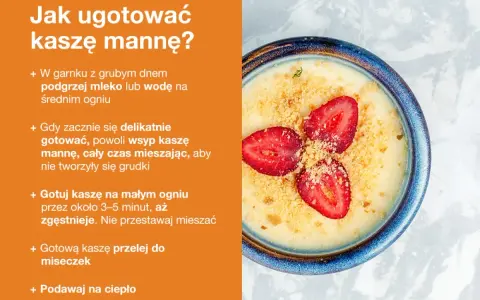 Kaszka manna z truskawkami i kruszonką, idealna na ciepło. Poznaj prosty przepis na kaszę manną skład.